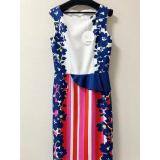 チェスティ(Chesty)の【新品＊未使用】チェスティ♡Flower Stripe Onepiece(ひざ丈ワンピース)