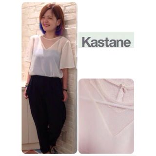 カスタネ(Kastane)のkastane ▽ 新品ドットtops!(シャツ/ブラウス(半袖/袖なし))