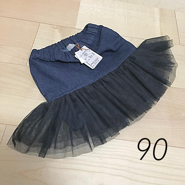 petit main(プティマイン)のデニムスカート 90 キッズ/ベビー/マタニティのキッズ服女の子用(90cm~)(スカート)の商品写真