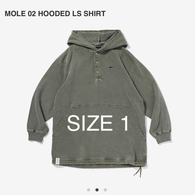 DESCENDANT MOLE 02 HOODED LS SHIRT OD 1パーカー