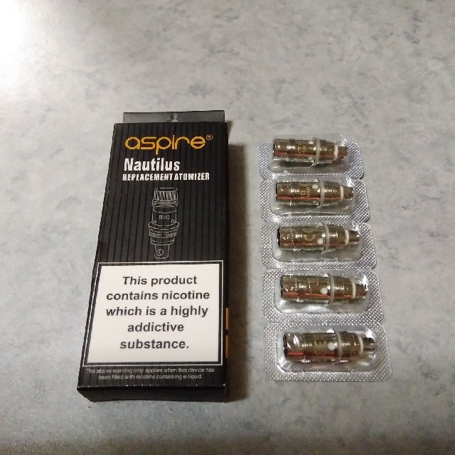 aspire(アスパイア)のaspire NAUTILUS 1.8Ω　コイル５個パック　２箱セット メンズのファッション小物(タバコグッズ)の商品写真