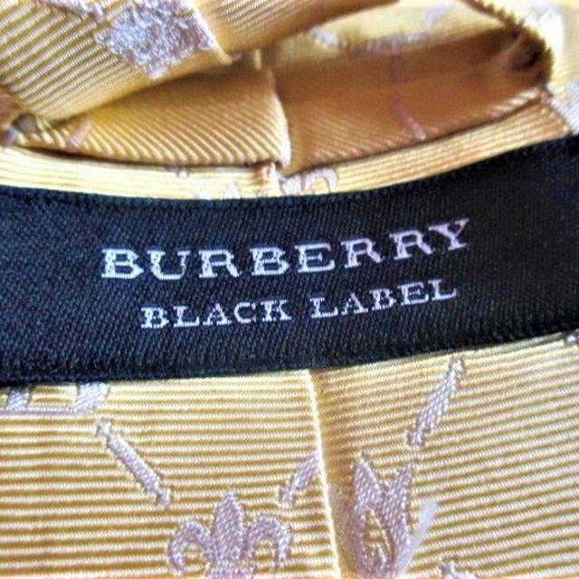 BURBERRY BLACK LABEL(バーバリーブラックレーベル)の☆バーバリーブラックレーベル ネクタイ シルク/メンズ☆光沢イエロー メンズのファッション小物(ネクタイ)の商品写真