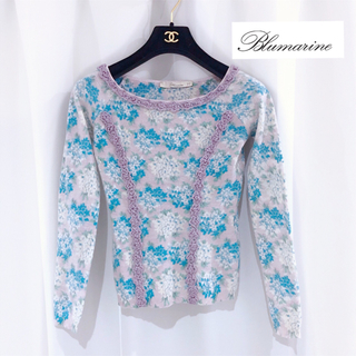 ブルマリン(Blumarine)のブルマリン アンナモリナーリ ◆ イタリア製 花柄 ニット セーター(ニット/セーター)