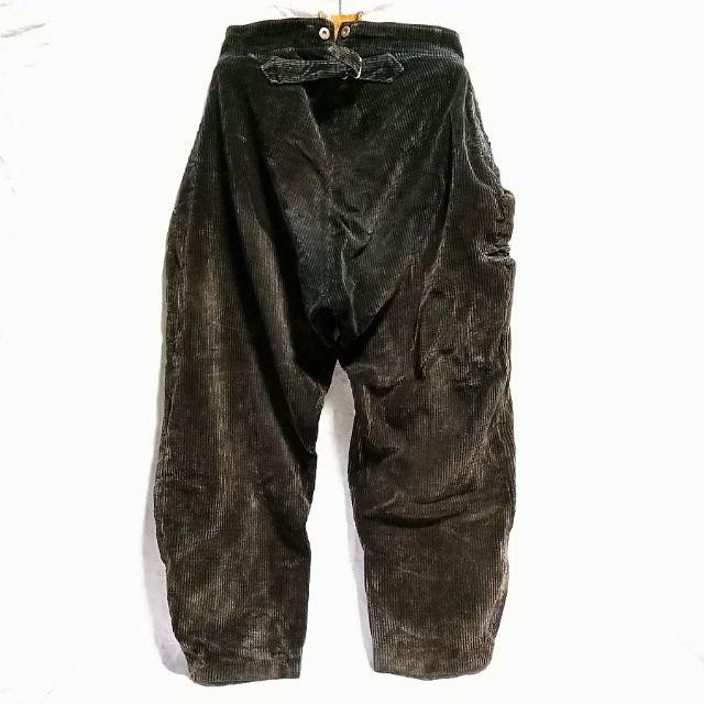 ビンテージ フランス ワーク 30s パッチワーク コーデュロイ パンツ-