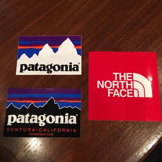 ザノースフェイス(THE NORTH FACE)の【正規品】3種 パタゴニア ノースフェイス ステッカーです。(ステッカー)