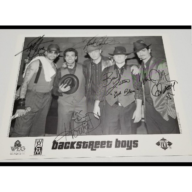 BACKSTREET BOYS バックストリートボーイズ サイン 入り写真