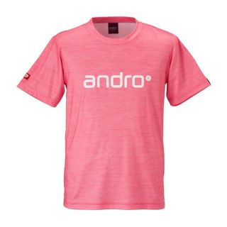 ａｎｄｒｏ／アンドロ★ナパTシャツ★メランジ杢ピンク×ホワイト★ＸＳ(卓球)