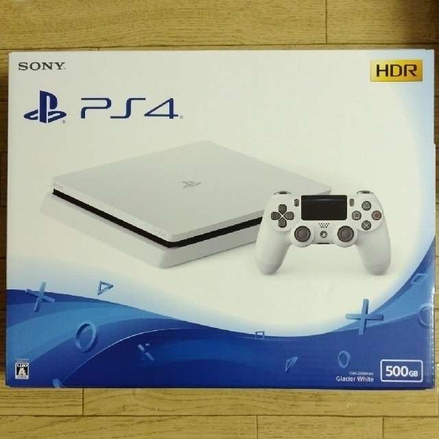 PlayStation4(プレイステーション4)の【新品】PS4 CUH-2200AB02 Glacier White 500GB エンタメ/ホビーのゲームソフト/ゲーム機本体(家庭用ゲーム機本体)の商品写真