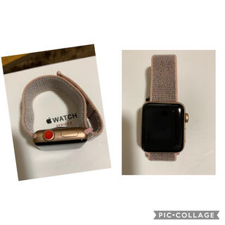 アップルウォッチ(Apple Watch)のappleWATCH series3 38mm GoldAluminum(腕時計)