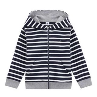 プチバトー(PETIT BATEAU)の5ans◎ マリニエールジップアップパーカ(ジャケット/上着)