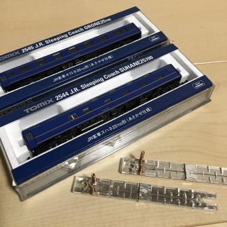 トミー(TOMMY)のtomix Nゲージ ブルートレイン 金帯 2両 純正室内灯付き オロネ スハネ(鉄道模型)