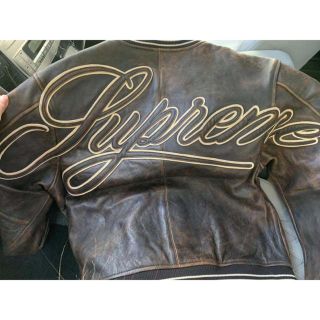 シュプリーム(Supreme)のSupreme Leather Varsity  jacket Lサイズ(レザージャケット)