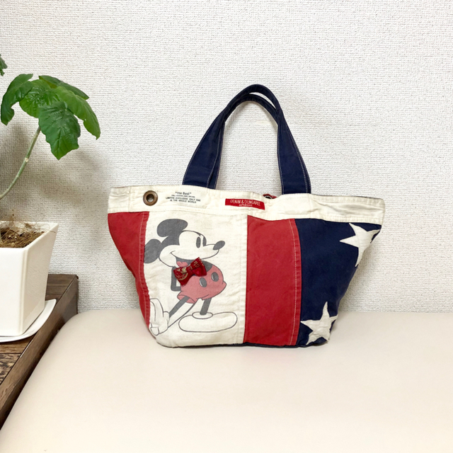 新品　デニムダンガリー  ミッキー　トートBAG Ｔ