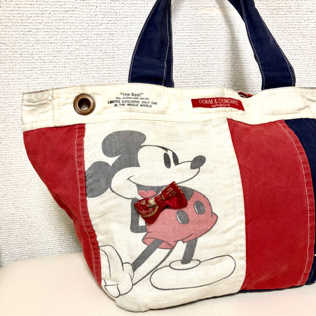 新品　デニムダンガリー  ミッキー　トートBAG Ｔ