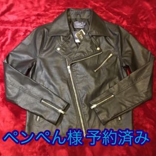 トップマン(TOPMAN)のペンぺん様専用 TOPMAN 黒ライダースジャケット メンズ(ライダースジャケット)