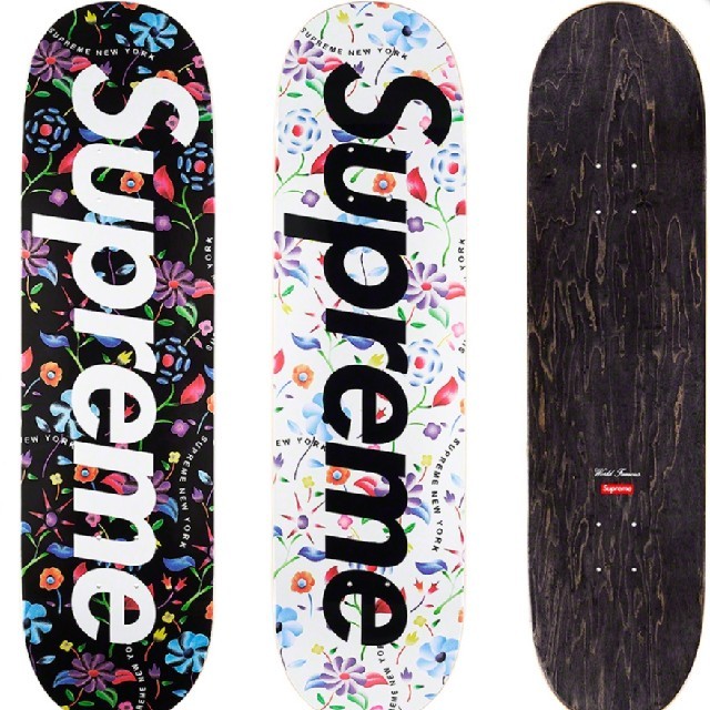 supreme デッキ Aibrushed Floral skateboard白 スケートボード