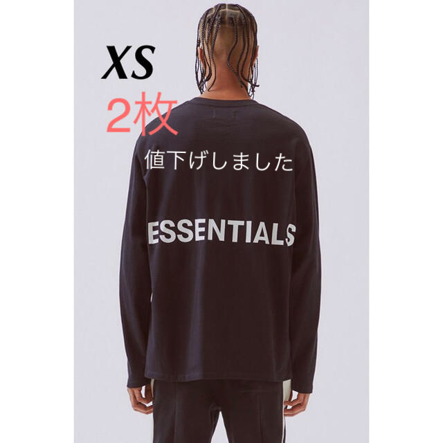 FOG Essentials クルーネック 長袖Tシャツ ブラック xs - Tシャツ