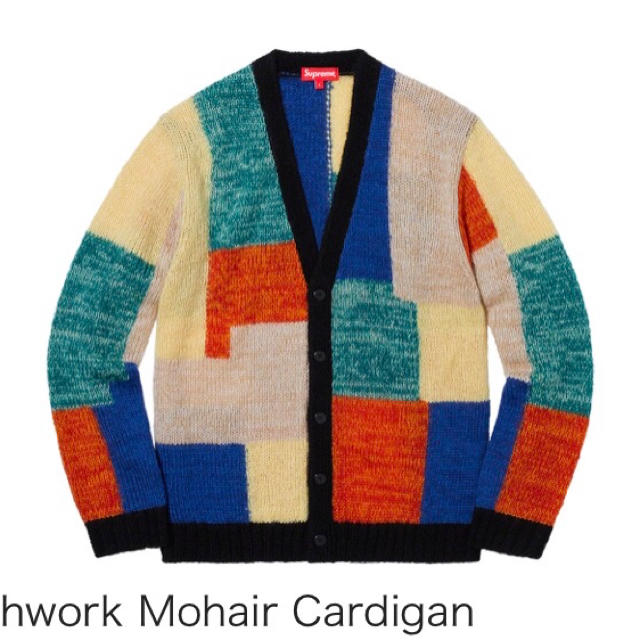 supreme patchwork mohair cardigan