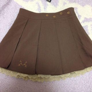 アンクルージュ(Ank Rouge)の猫刺繍スカート(ミニスカート)