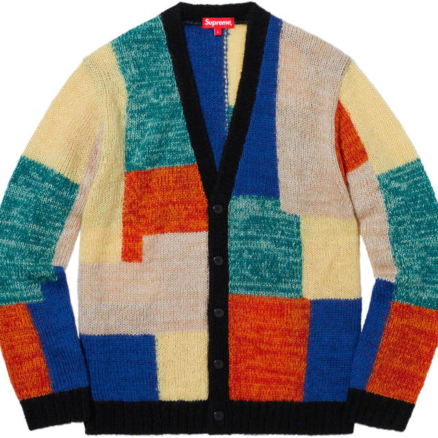 50%OFF】 Supreme - mohaircardigan patchwork みゆみゆsupreme