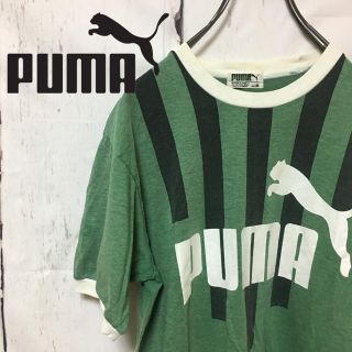 プーマ(PUMA)の90s ヒットユニオン製 でかロゴ PUMA/プーマ 古着スポーツMIXTシャツ(Tシャツ/カットソー(半袖/袖なし))