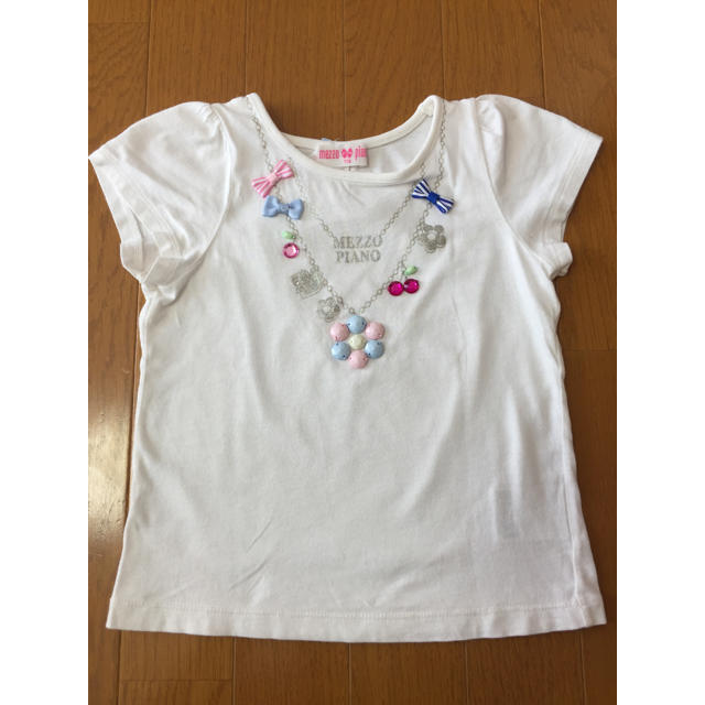 mezzo piano(メゾピアノ)の最終値下げ★mezzo piano★Ｔシャツ キッズ/ベビー/マタニティのキッズ服女の子用(90cm~)(Tシャツ/カットソー)の商品写真