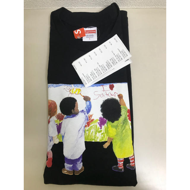 レシートコピー付き Lサイズ Supreme Kids Tee 黒 19ss新品