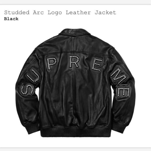 Supreme(シュプリーム)のsupreme Studded Arc Logo Leather Jacket メンズのジャケット/アウター(レザージャケット)の商品写真