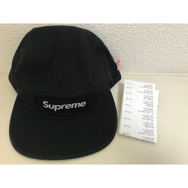 レシートコピー付Supreme Military Camp Cap 黒19ssのサムネイル