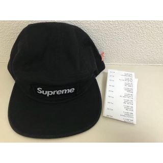 シュプリーム(Supreme)のレシートコピー付Supreme Military Camp Cap  黒19ss(キャップ)