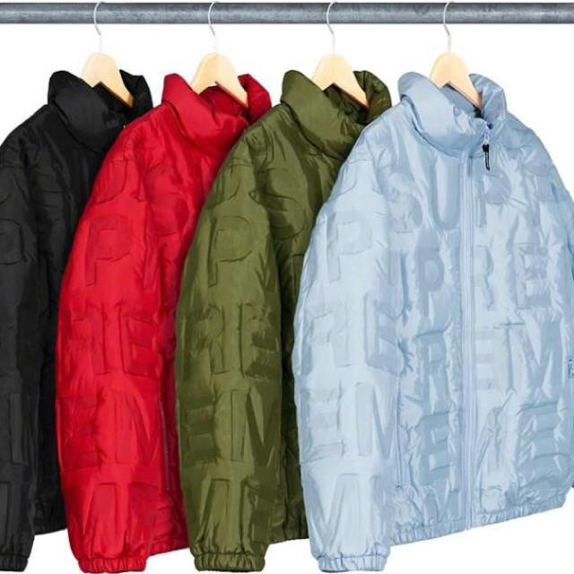 Supreme Bonded Logo Puffy Jacket M 赤 Red