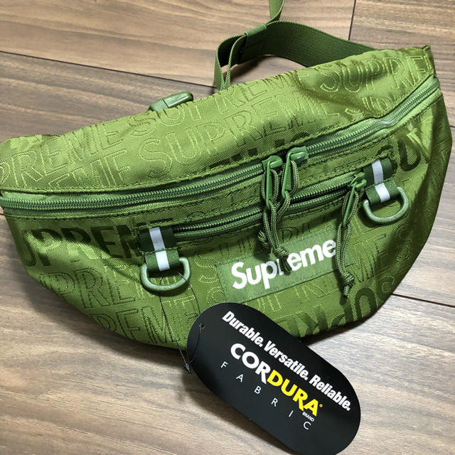 メンズSupreme waist bag green