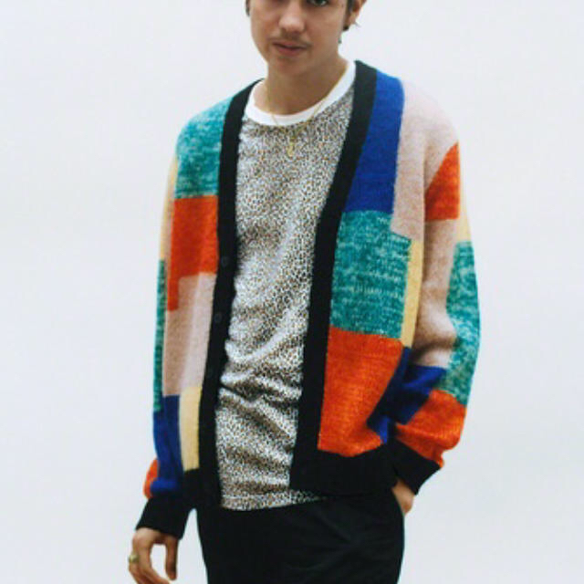 品揃え豊富で Supreme - supreme patchwork mohair cardigan
