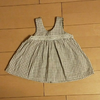 ハンドメイド チェックワンピース90(ワンピース)