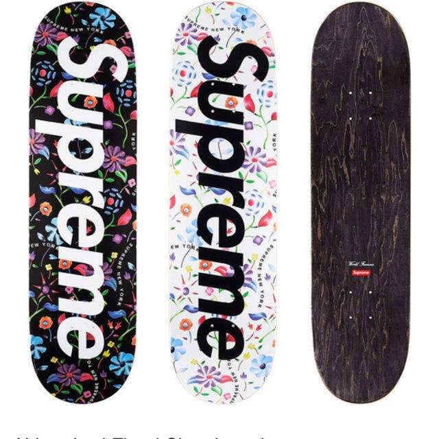 supreme Airbrushed Floral Skateboard  白