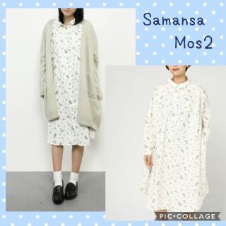 サマンサモスモス(SM2)のSamansa Mos2◆おじいちゃん柄ワンピース(ひざ丈ワンピース)