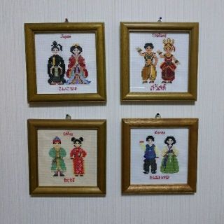 フェリシモ(FELISSIMO)の【値下げ】フェリシモ 刺繍キット 完成品(インテリア雑貨)