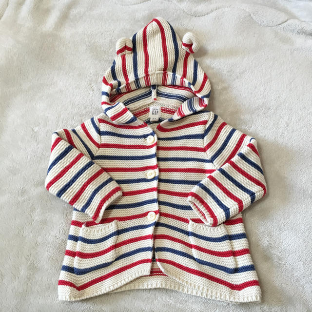 babyGAP(ベビーギャップ)のbabyGAP ベビーギャップ ニット パーカー 女の子 70cm キッズ/ベビー/マタニティのベビー服(~85cm)(カーディガン/ボレロ)の商品写真