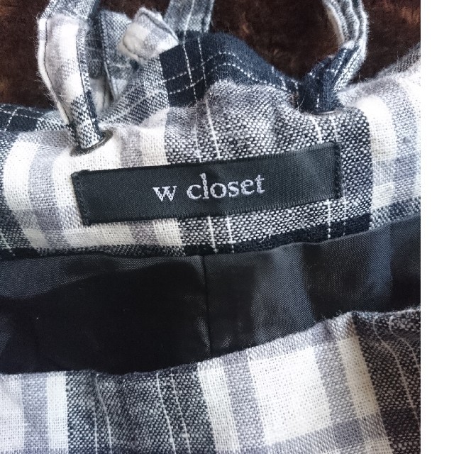 w closet(ダブルクローゼット)のチェック柄 ワイドパンツ レディースのパンツ(カジュアルパンツ)の商品写真