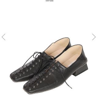 Ameri VINTAGE - LACE UP LOAFER ブラック/Lサイズの通販 by Ari's
