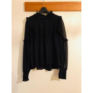 ザラ(ZARA)のザラ ZARA ドット柄シフォンブラウス(シャツ/ブラウス(長袖/七分))