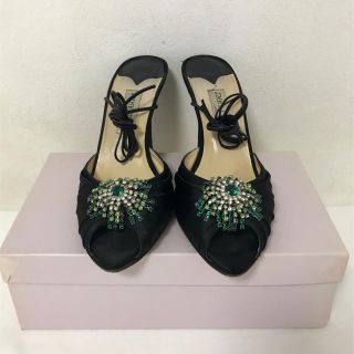 ジミーチュウ(JIMMY CHOO)の本物ジミーチュウのスワロフスキー付きレースアップサンダル Jimmy Choo(サンダル)