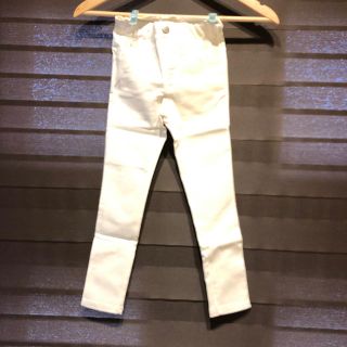 スキップランド(Skip Land)の新品 未使用 スキップランド 120センチ スキニーパンツ ホワイト 通学 男女(パンツ/スパッツ)