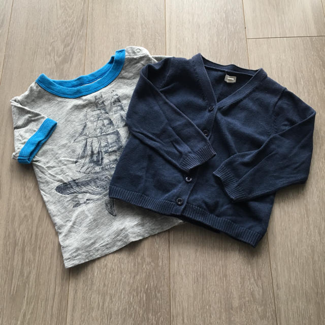 babyGAP(ベビーギャップ)のbabygap Tシャツ&カーディガン キッズ/ベビー/マタニティのベビー服(~85cm)(カーディガン/ボレロ)の商品写真