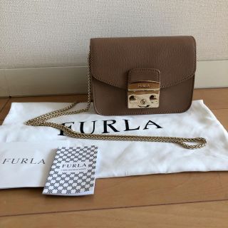 フルラ(Furla)のフルラ  大丸購入 メトロポリス  チェーンバッグ  ベージュ(ショルダーバッグ)