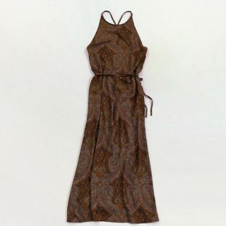 トゥデイフル(TODAYFUL)の【今期新作】 Paisley Apron Dress 36(ロングワンピース/マキシワンピース)