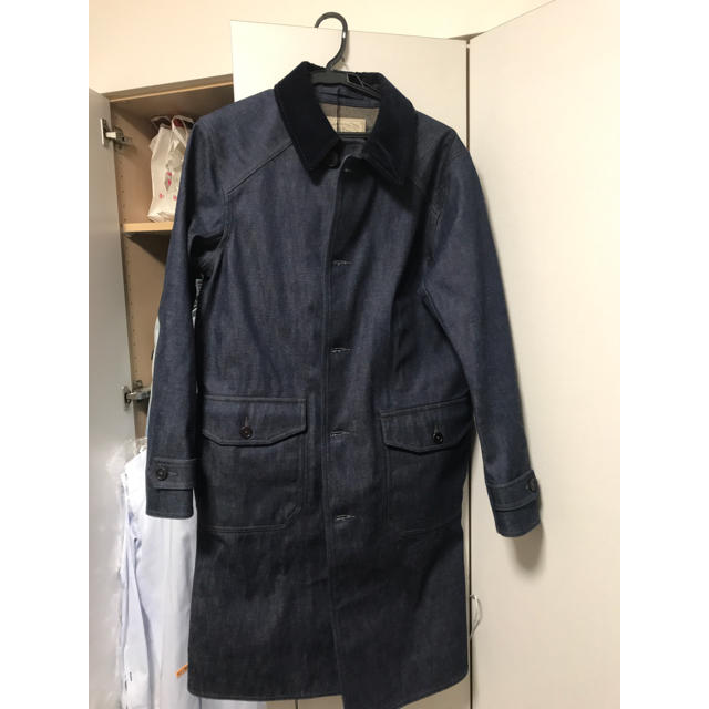 Gジャン/デニムジャケット美品 rrl ダブルアールエル インディゴ デニムコート レインコート xs