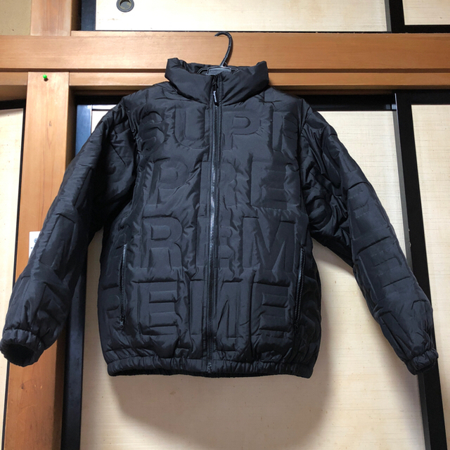 Supreme Bonded Logo Puffy Jacket 黒 - ダウンジャケット