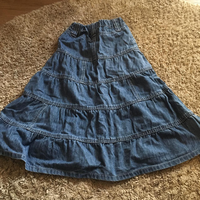 GAP Kids(ギャップキッズ)のデニムロングスカート120 キッズ/ベビー/マタニティのキッズ服女の子用(90cm~)(スカート)の商品写真