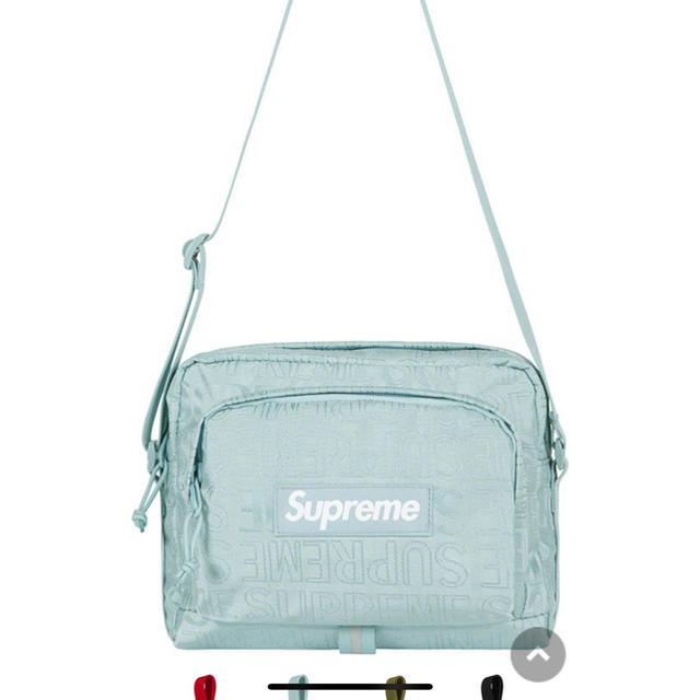 メンズsupreme shoulder bag 青